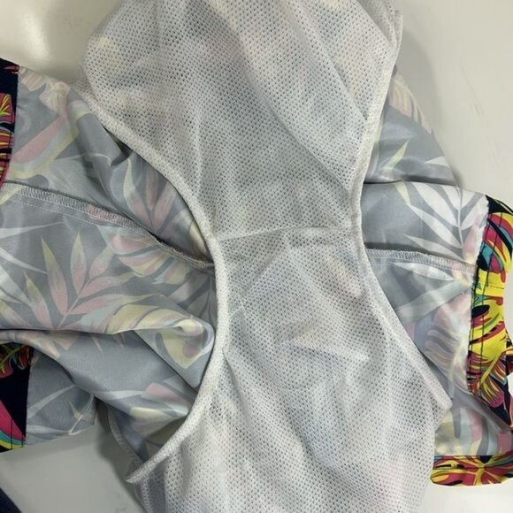 Original Use Mens XXL Swim Trunks Tropical Pattern Navy & Multi-Color UPF 50+ - Picture 8 of 8